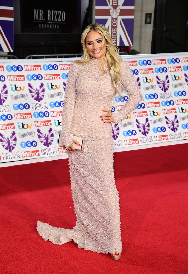 Saffron Barker arriving for the Pride of Britain Awards held at the The Grosvenor House Hotel, London.