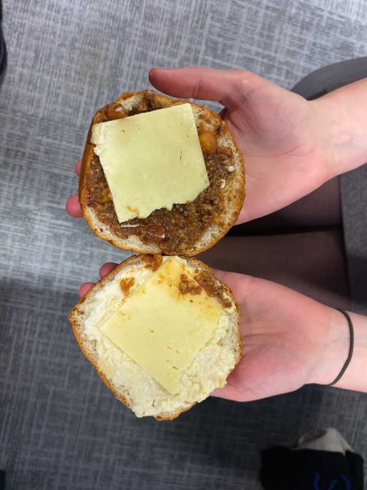 The sandwich didn't look that appetising.