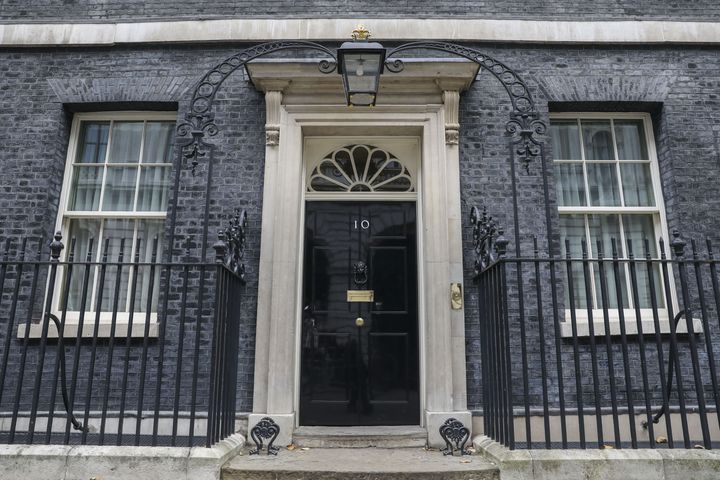 The view outside 10 Downing Street in London is seen here on Tuesday as British Prime Minister Boris Johnson pushed for a pre-Christmas general election in the U.K.