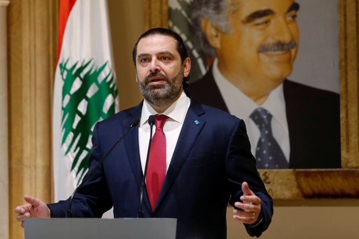 Lebanon's Prime Minister Saad al-Hariri speaks during a news conference in Beirut, Lebanon October 29, 2019. (REUTERS/Mohamed Azakir)