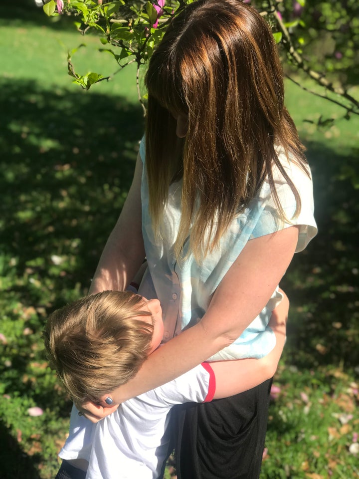 The author and her son.