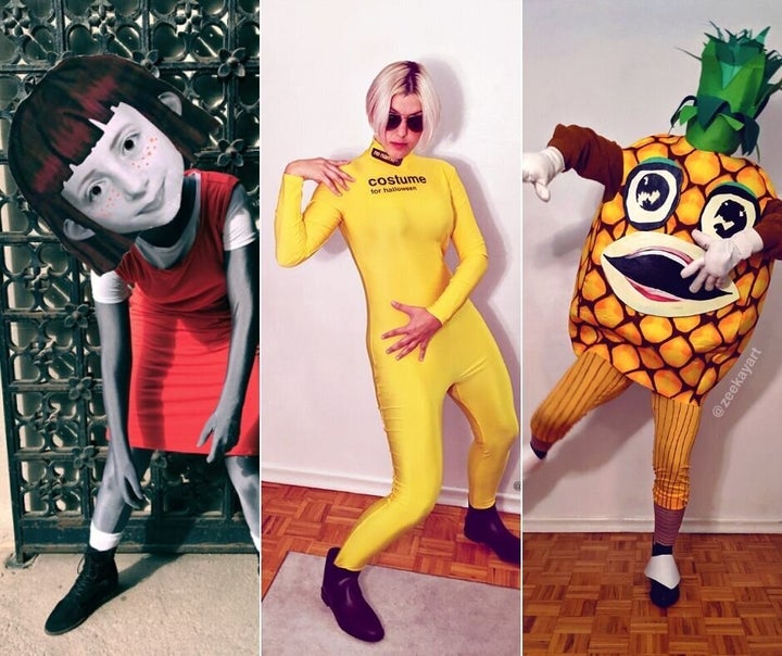 Toronto cosplayer Zee Kay's CanCon inspired Halloween costumes. (L-R) Angela Anaconda, No Name Brand and Ananas.