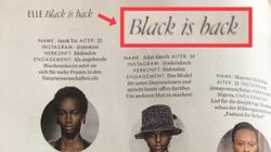 Cet article sur “le retour du noir” dans “Elle” Allemagne ne passe