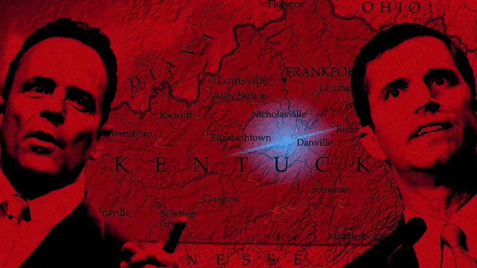 Republican Gov. Matt Bevin, left, and Democratic Attorney General Andy Beshear are locked in a dead heat ahead of Tuesday's g