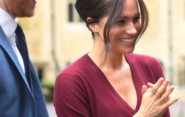 The Duchess of Sussex wore two rings from Montreal-based jewelry brand Vargas Goteo, a company that highlights conservation.