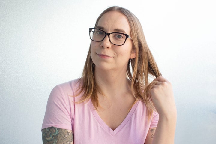 Writer and scholar Gwen Benaway in her Toronto apartment