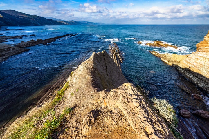 Acantilados de Geoparque en Guipúzkoa.