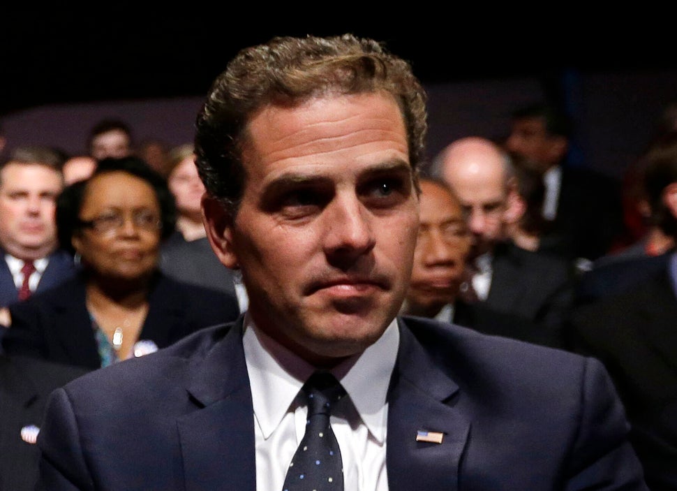 Hunter Biden, shown in October 2012, waits for the start of his father's vice presidential debate at Centre College in Danvil