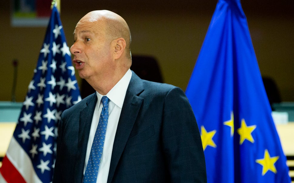 U.S. Ambassador to the European Union Gordon Sondland, here at a forum in Brussels on Oct. 21, has reportedly agreed to testi