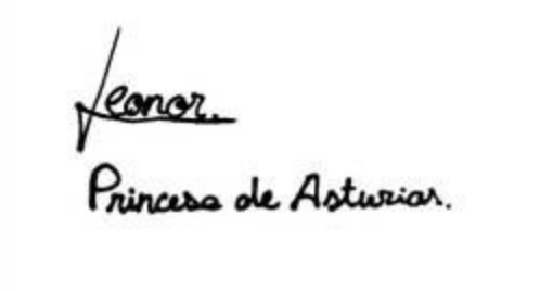 firma princesa leonor