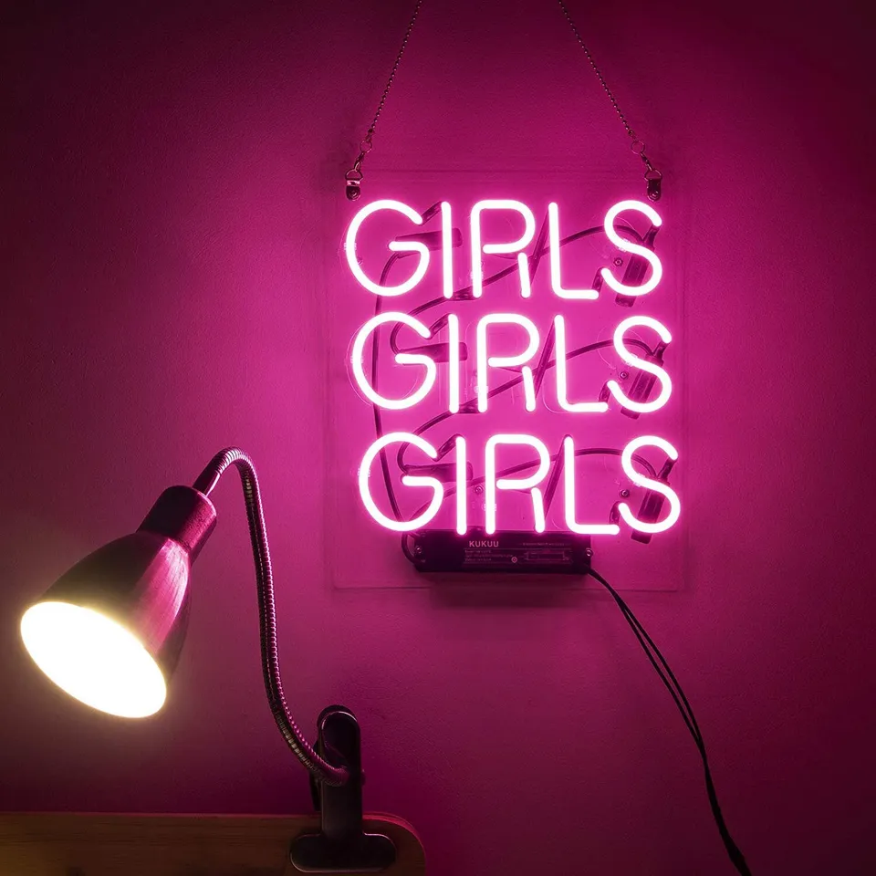 Girls girls girls store light up sign