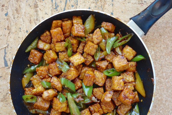 Tempeh, seen here, is known for being high in protein.