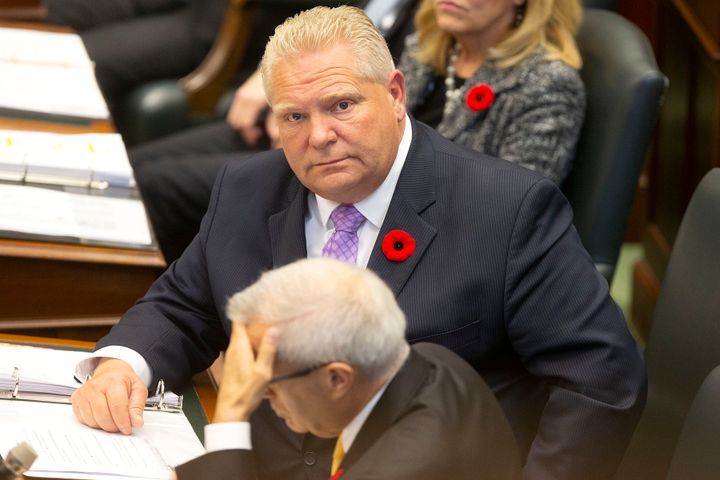 Premier Doug Ford attends the Queen's Park, Oct. 28, 2019 after a 5-month recess.