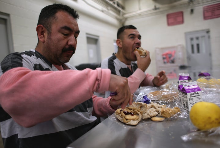 During Joe Arapaio's time as sheriff of Maricopa County Jail in Phoenix, AZ., peanut butter sandwiches made up one of two meals inmates of "Tent City" were served.