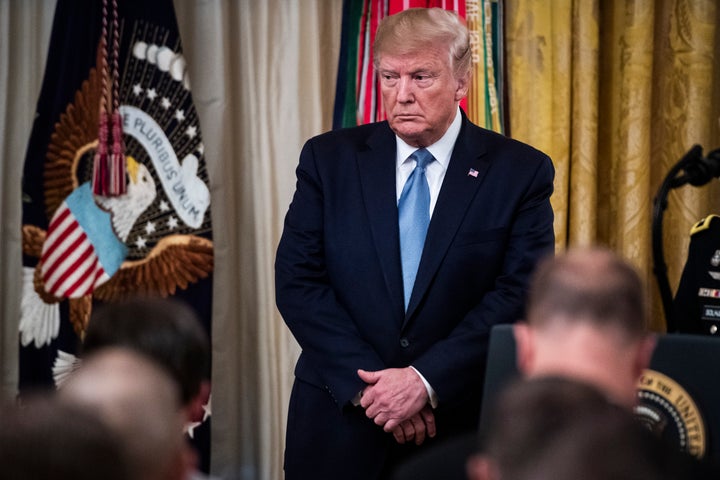 <em>Donald Trump (ici à la Maison Blanche le 30 octobre) est accusé d’avoir sollicité l’aide du président ukrainien en vue de discréditer l’un de ses principaux adversaires politiques.</em>