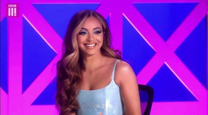 Jade Thirlwall serving looks as she sits next to RuPaul on the Drag Race UK panel
