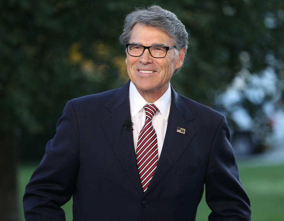 Le secrétaire sortant à l’Énergie Rick Perry à la Maison Blanche le 23 octobre. 