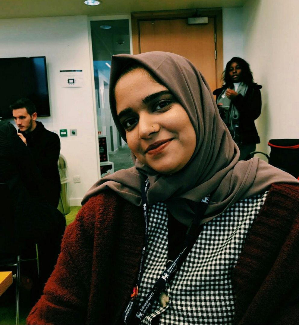 Birmingham City University student Anisah Vasta