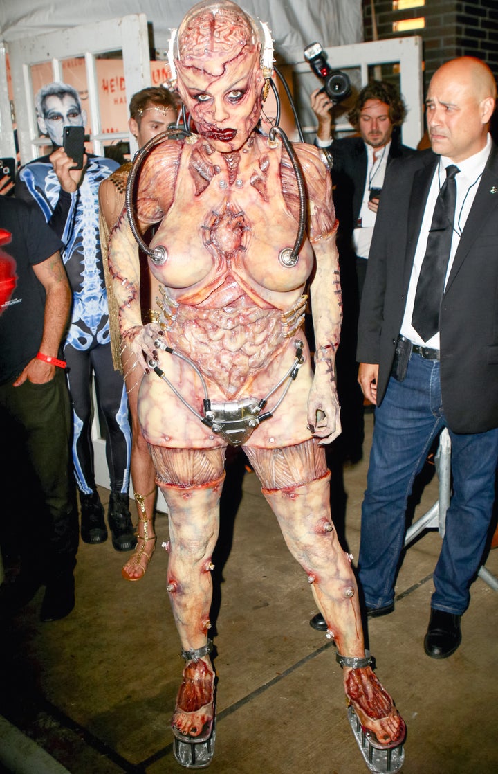 Model Heidi Klum is renowned for her show-stopping Halloween costumes. This year she marked her 20th holiday party with a look that was out of this world.