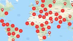 L’Unesco recense sur cette carte les 1349 journalistes tués dans le monde depuis