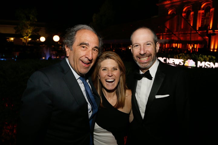 Andy Lack, left; Nicolle Wallace, center; and Noah Oppenheim, right.