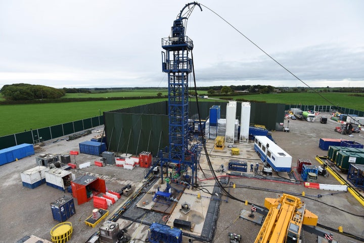 <strong>The Cuadrilla hydraulic fracturing site at Preston New Road shale gas exploration site in Lancashire</strong>