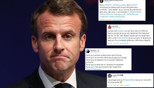 #MacronDestitution vs. #Macron2022, pro- et anti-président s’écharpent sur