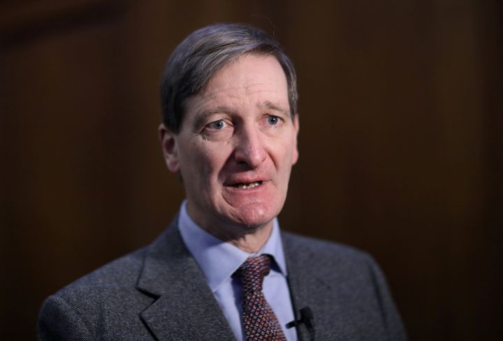 Former Attorney General Dominic Grieve speaks at a rally to discuss how to conduct a potential second referendum, in London, Britain, January 11, 2019. REUTERS/Simon Dawson