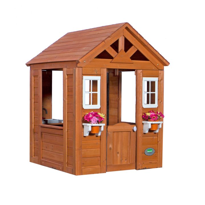 This sturdy wood playhouse is $60 off! (Photo: Walmart) 