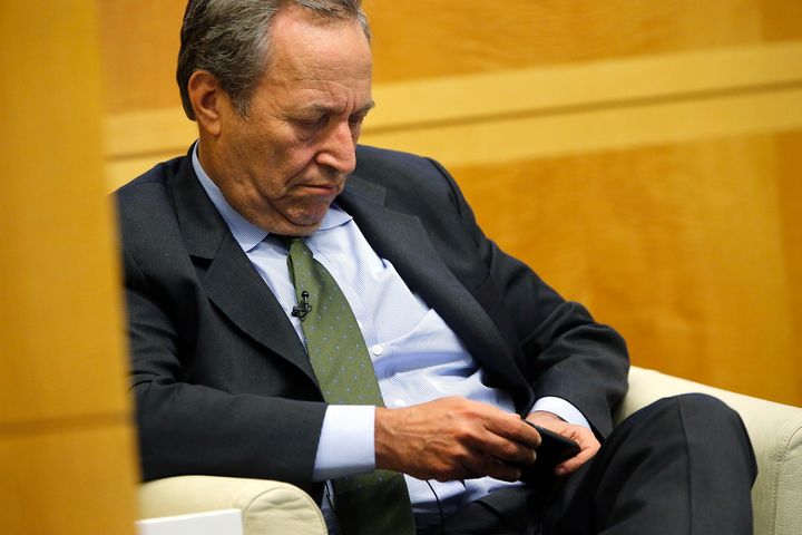 Larry Summers during a panel discussion at an International Monetary Fund conference in 2013. 