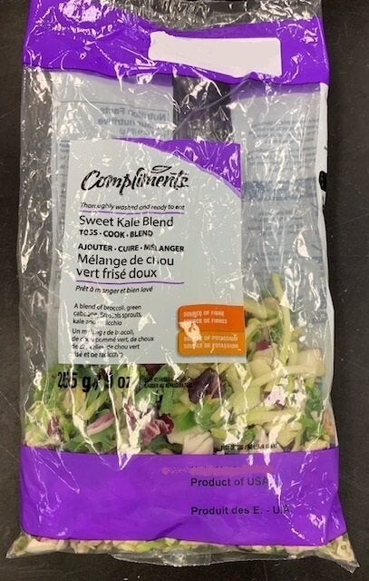 The Canadian Food Inspection Agency say Sobeys Inc. is recalling Compliments brand fresh cut vegetable products due to possible Listeria contamination. 