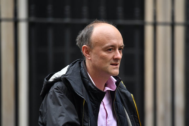 Dominic Cummings leaves 10 Downing Street, London.