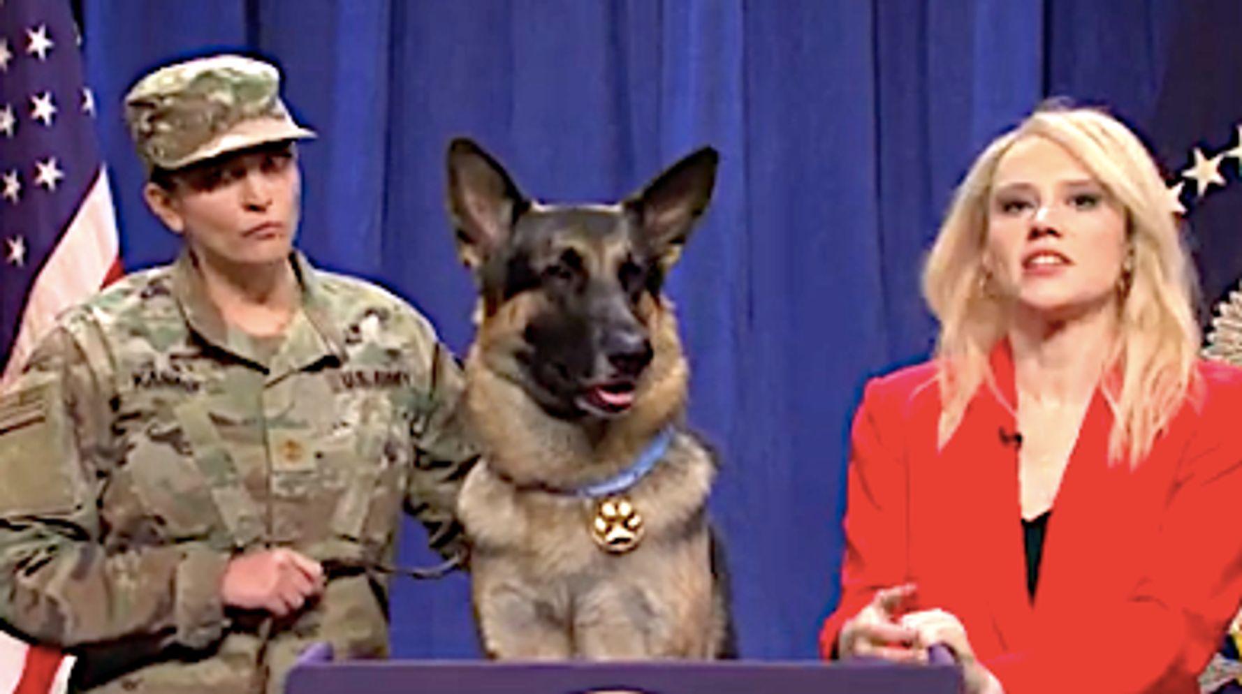'SNL' Syria Hero Dog Apologizes For Humping Legs Without Consent ...