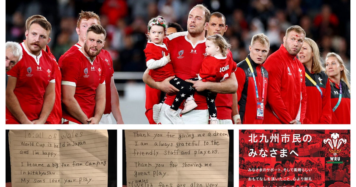忘れがたい大会に」ウェールズ代表が日本人ファンからの手紙を公開 忘れがたい大会に」ウェールズ代表が日本人ファンからの手紙を公開