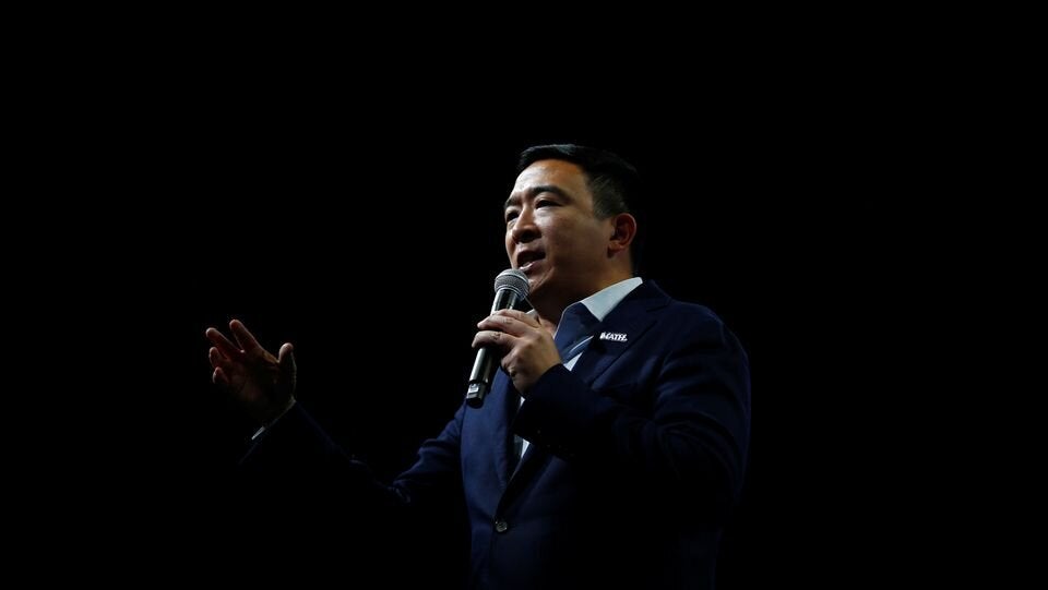 Andrew Yang, le 1er novembre à Des Moines, dans l'Iowa.