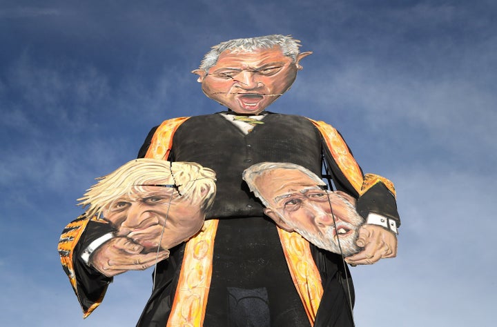 The effigy of John Bercow by the Edenbridge Bonfire Society. 