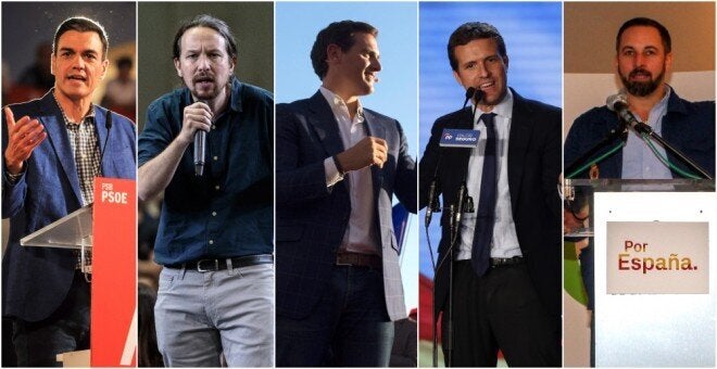 Los candidatos de los cinco principales partidos
