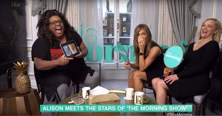 Jennifer Aniston and Reese Witherspoon were introduced to the ridiculous things that have happened on This Morning