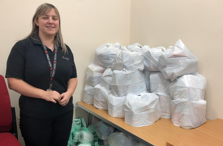 Claire Bowerham at the Salvation Army food bank in Preston.