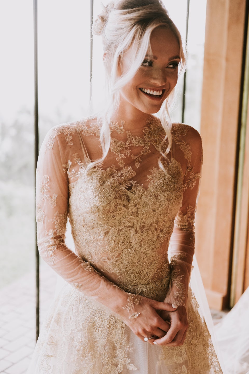 These Brides Opted To Shine Bright In Gold Instead Of White | HuffPost Life
