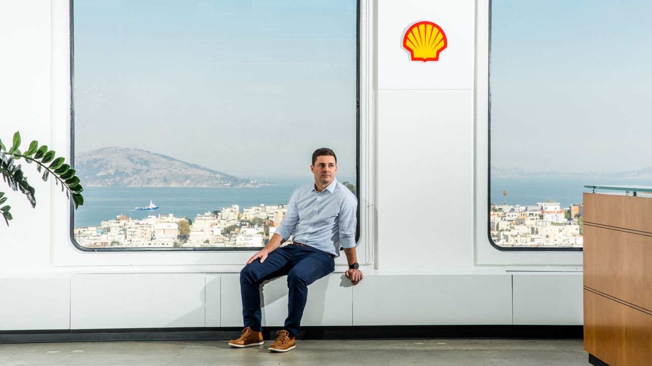 Ryan Hanley, GM of Energy Platform poses for a portrait at the Royal Dutch Shell offices in San Francisco.
