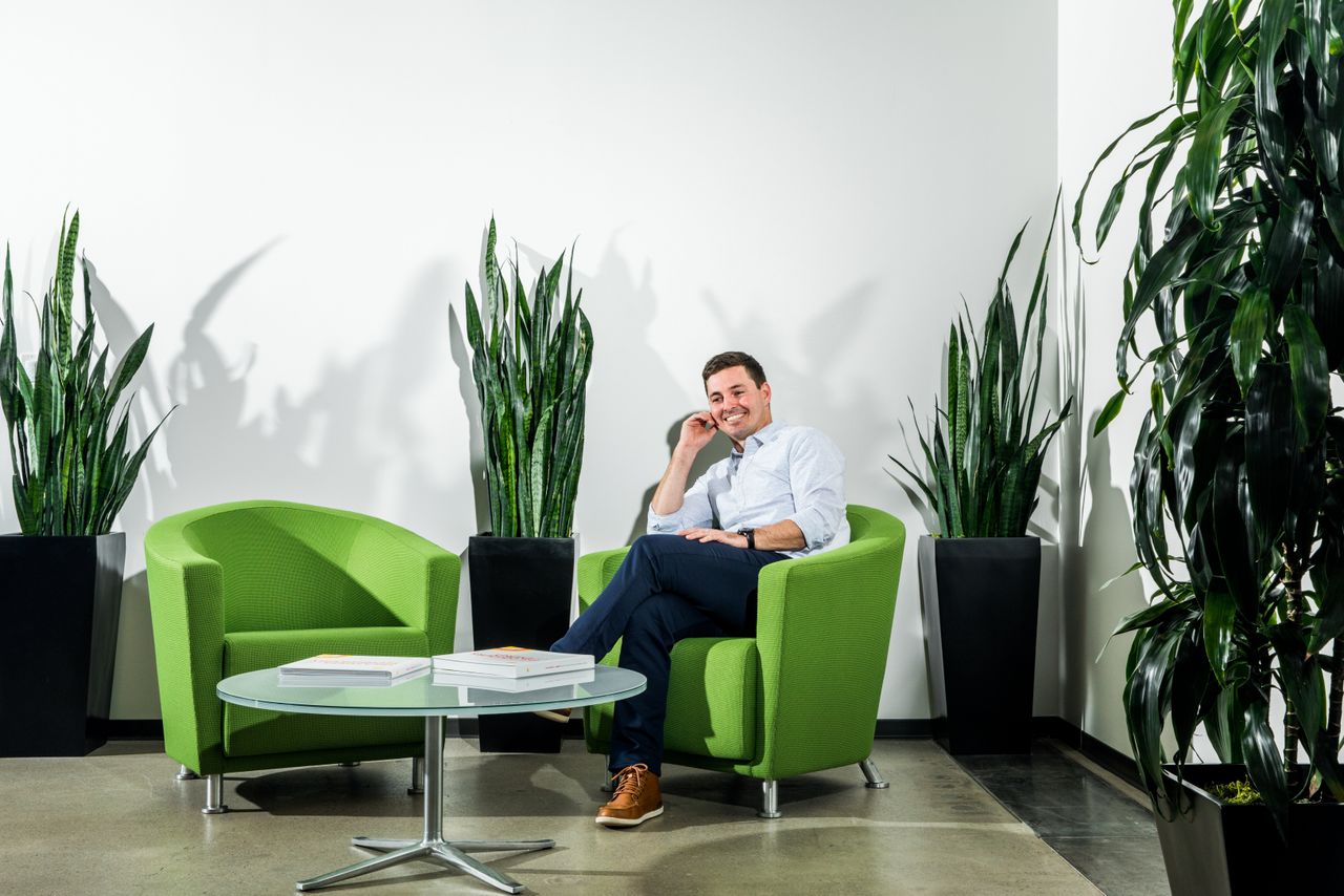 Ryan Hanley, GM of Energy Platform poses for a portrait at the Royal Dutch Shell offices in San Francisco. 