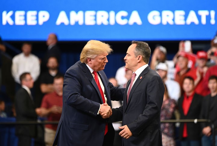 Republicans are hoping President Donald Trump, who is popular in Kentucky, can help GOP Gov. Matt Bevin, who is not popular in Kentucky, win reelection.