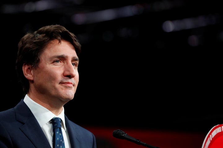 Liberal Leader Justin Trudeau is shown at the Palais des Congres in Montreal on Oct. 22, 2019.