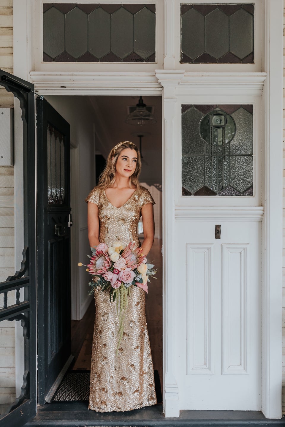 These Brides Opted To Shine Bright In Gold Instead Of White | HuffPost Life