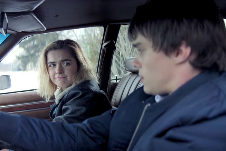 Kiernan Shipka and Mitchell Hope in "Let It Snow"
