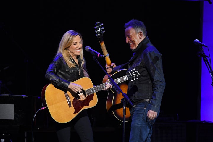 Sheryl Crow and Bruce Springsteen performed together on Monday night. 