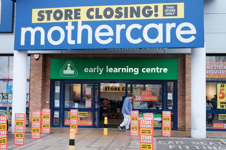 A branch of Mothercare in Colliers Wood, London, which is closing down. Photo credit should read: Katie Collins/EMPICS
