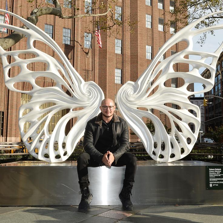 Artist Rubem Robierb is the creator of “Dandara,” a new sculpture that will be displayed at New York's Tribeca Park through May 2020. 