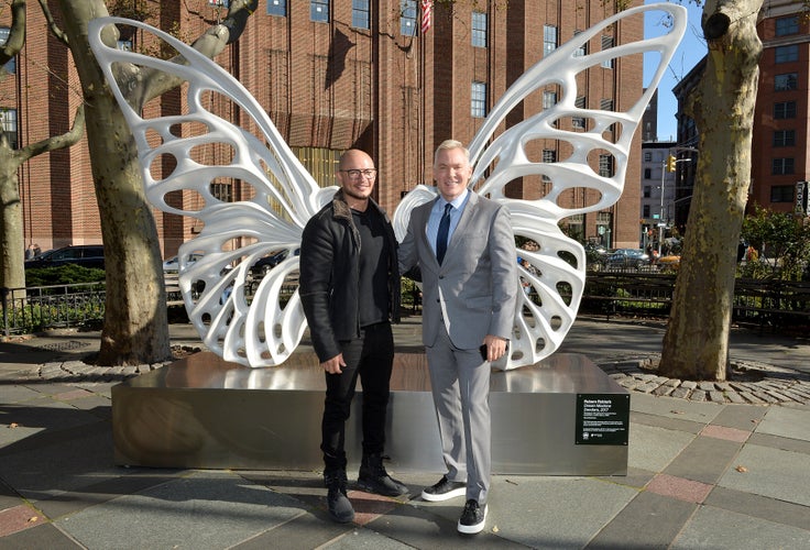 Robierb with his husband, ABC News' Sam Champion. 